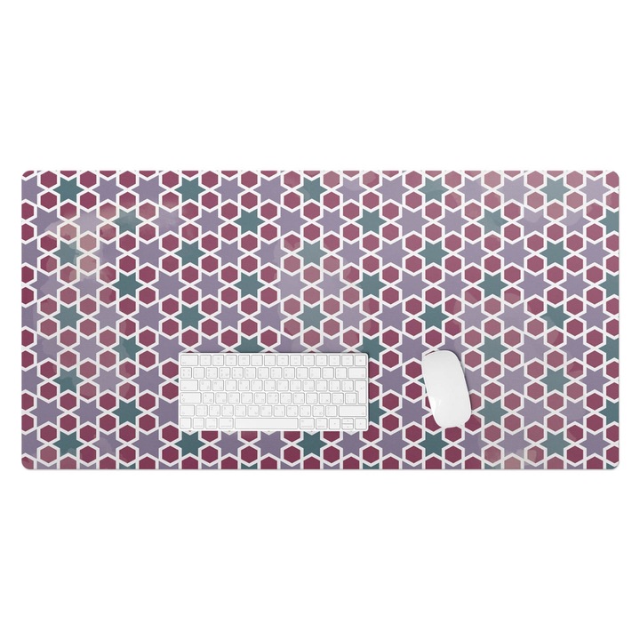 Mapa birou, Wallfluent, Model geometric, Violet, 100x50 cm, 010250300020100020320