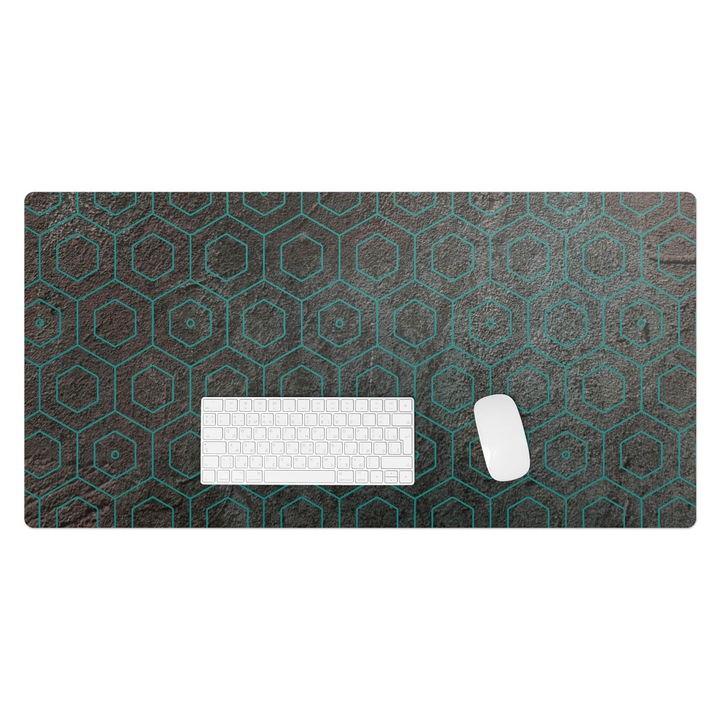 Mapa de birou, Wallfluent, Model geometric, Verde, 100x50 cm, 010250300020100020201