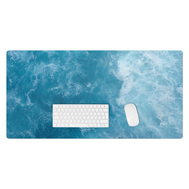 Mapa birou, Wallfluent, Valurile mari ale oceanului, Albastru, 100x50 cm, 010250300020100020587