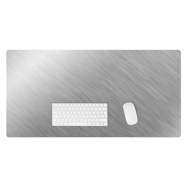 Mapa pentru birou, Wallfluent, Textura metalica, Gri, 100x50 cm, 010250300020100027269