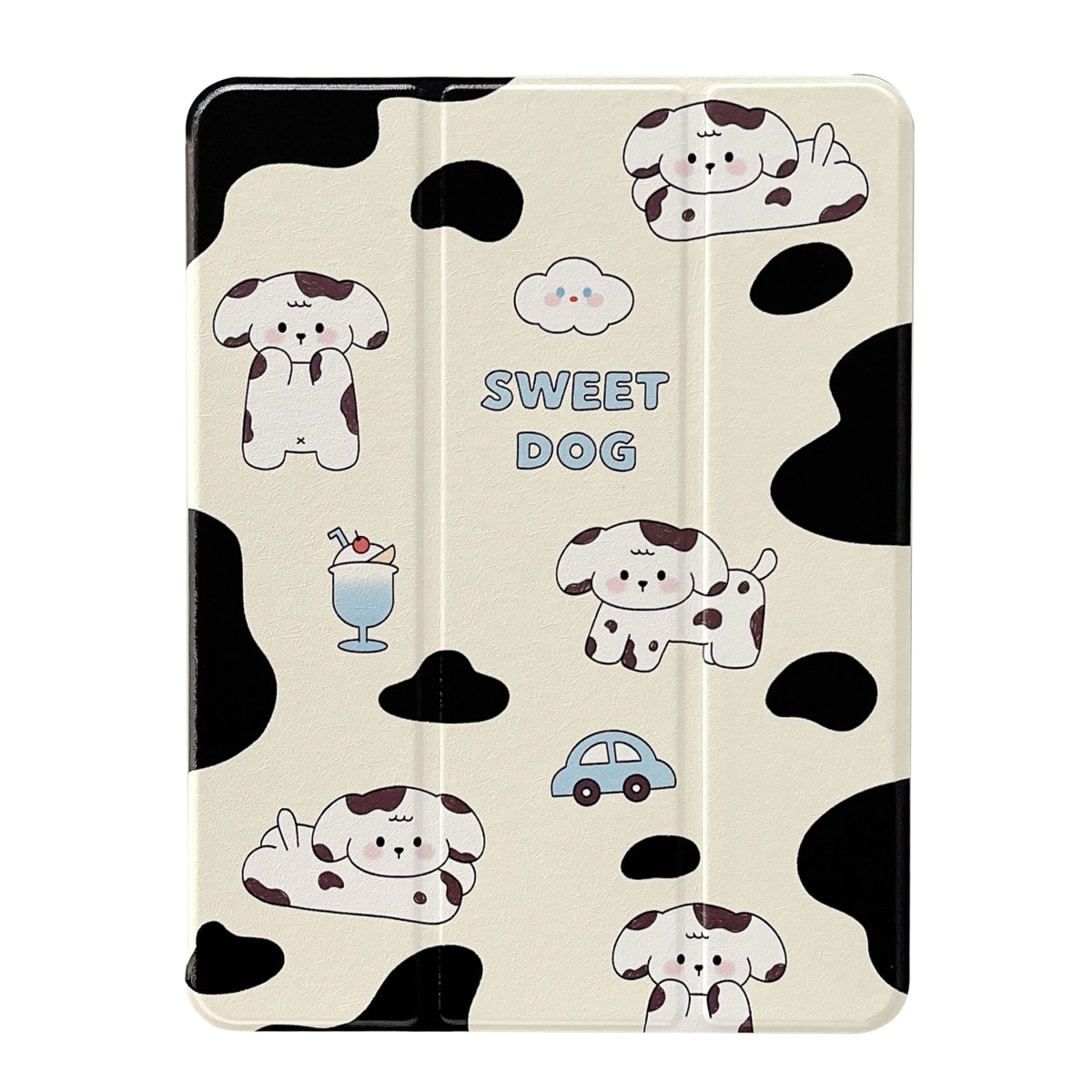 Husa tableta compatibila cu iPad Air 11 / iPad Pro 11, Piele pictata, Suport 360°, Caine dragut