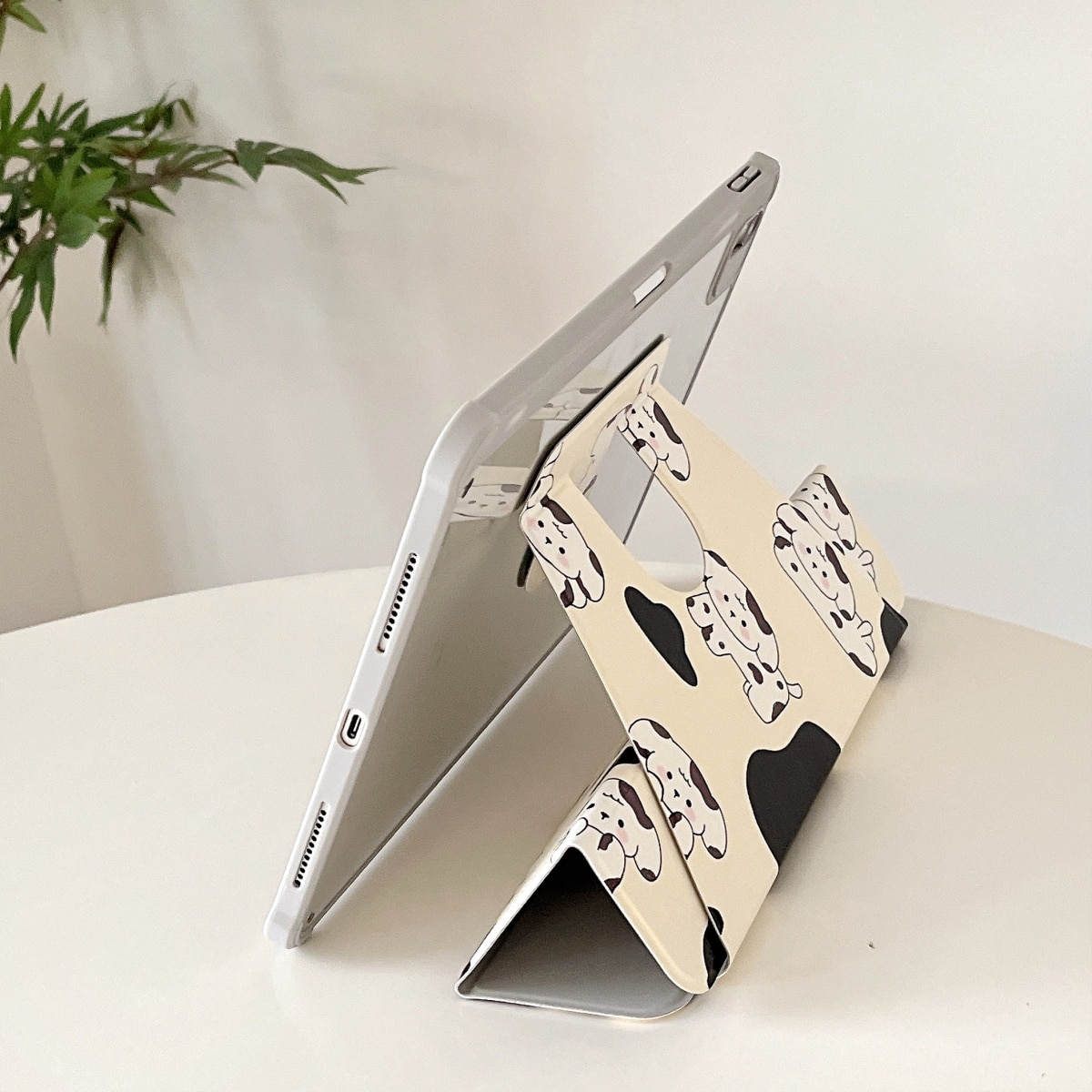 Husa tableta compatibila cu iPad Air 11 / iPad Pro 11, Piele pictata, Suport 360°, Caine dragut