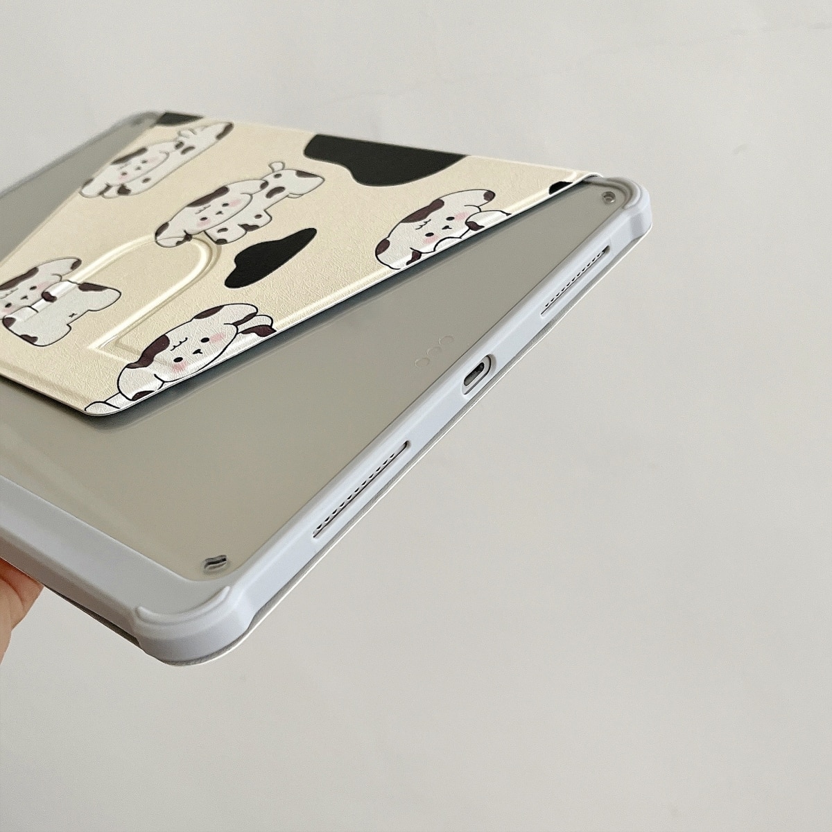 Husa tableta compatibila cu iPad Air 11 / iPad Pro 11, Piele pictata, Suport 360°, Caine dragut