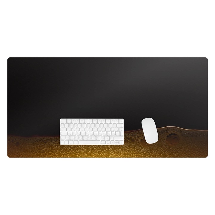 Mapa pentru birou, Wallfluent, Bulele in lichid, Negru, 100x50 cm, 010250300020100028002