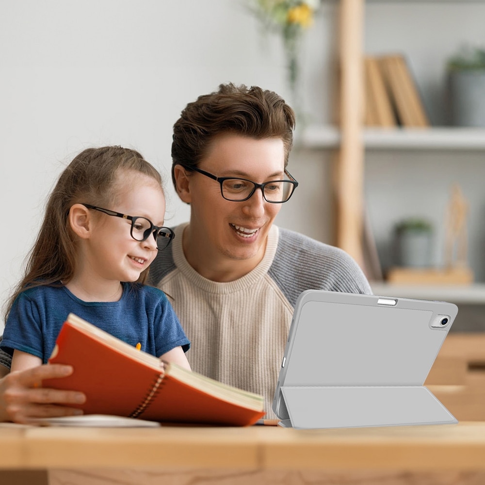 Husa tableta compatibila cu iPad Pro 129, Piele Smart TPU, Slot pix, Gri)