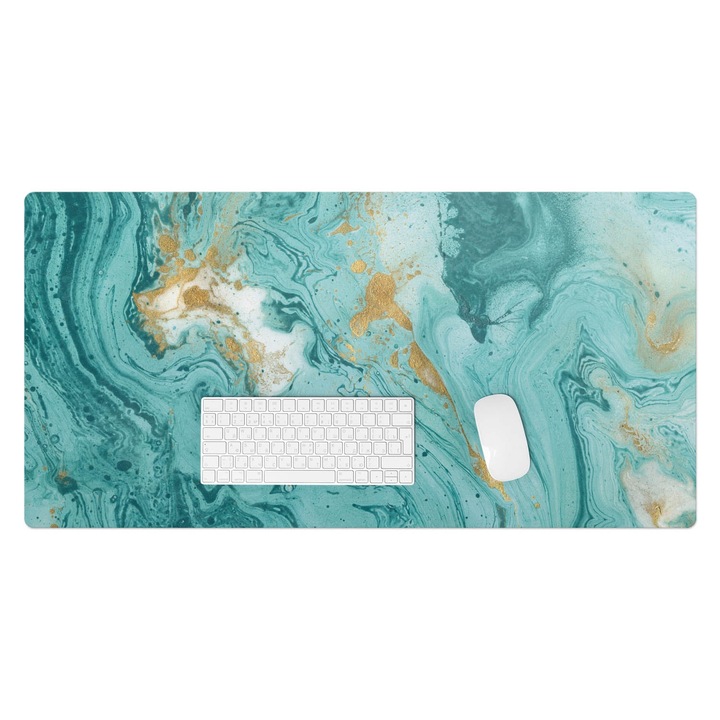 könyökalátét, Wallfluent, Márvány sis-flores, Türkiz, 100x50 cm, 010250300020100019114