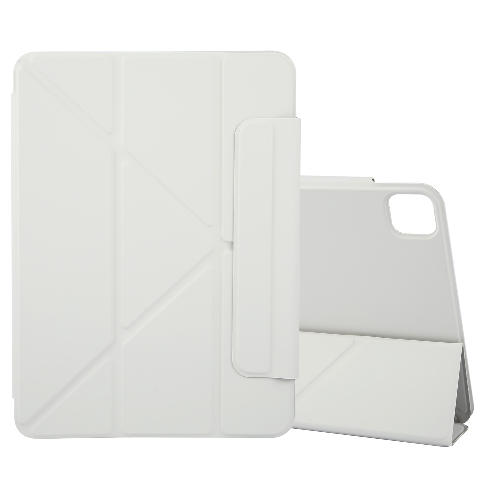 Husa tableta compatibila cu iPad Pro 11 2024, Magnetic Closure, Double-sided Clip, Gri deschis