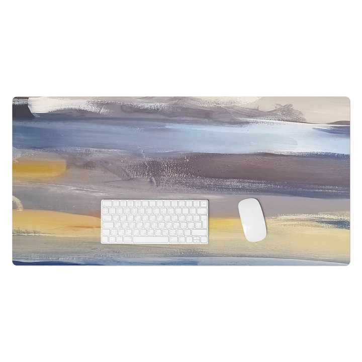 könyökalátét, Wallfluent, Absztrakt táj, Kék, 100x50 cm, 010250300020100030899