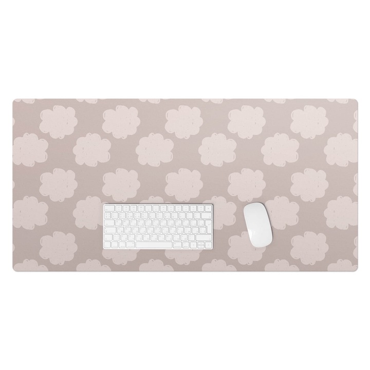 Íróasztal alátét, Wallfluent, Felhők bézs alapon, Bézs, 100x50 cm, 010250300020100033399