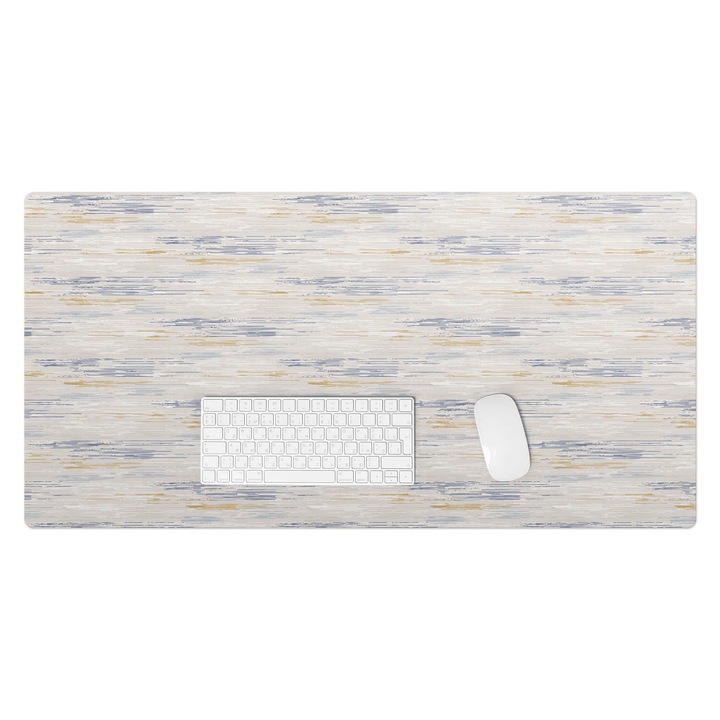 Íróasztal könyökalátét, Wallfluent, Pasztell vízszintes vonalak, Bézs, 100x50 cm, 010250300020100033433