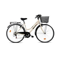 Bicicleta Dama 28 inch Otel 6 viteze, alb