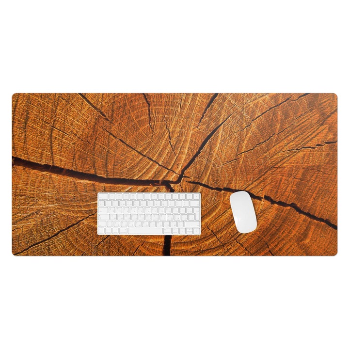 Protectie birou, Wallfluent, Granul lemnului, Portocaliu, 100x50 cm, 010250300020100030949