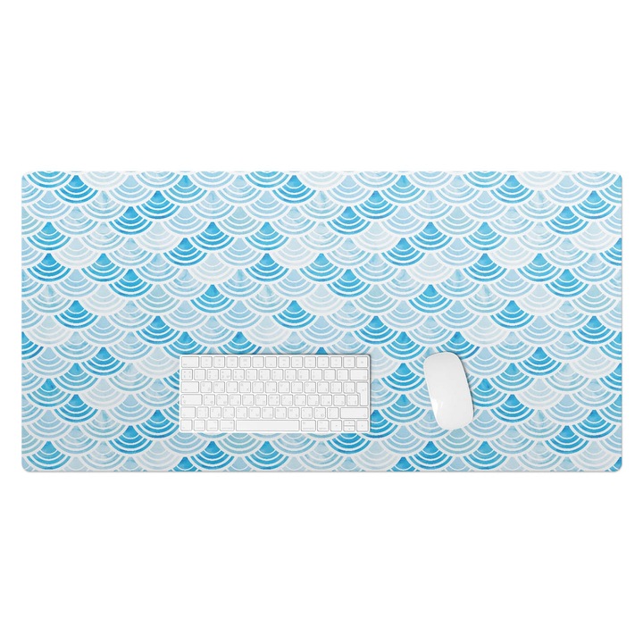 Mapa pentru birou, Wallfluent, Mozaic stancos, Albastru, 100x50 cm, 010250300020100033511