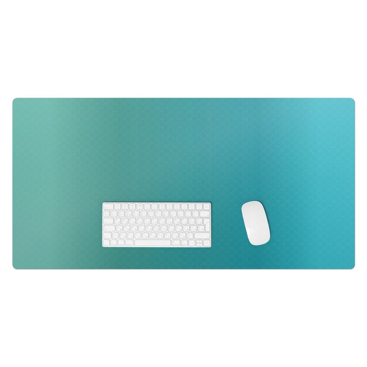 Íróasztal könyökalátét, Wallfluent, Gradiens ívek, Türkiz, 100x50 cm, 010250300020100057098