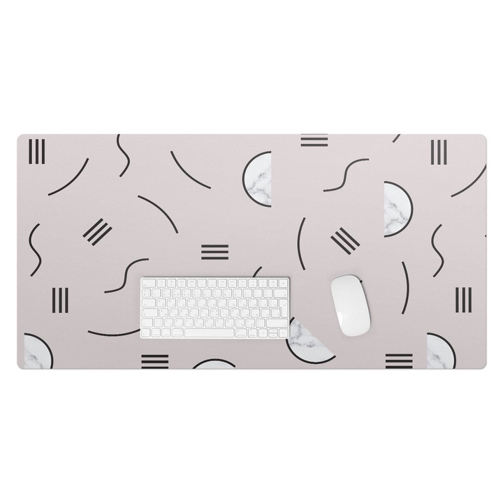 Mapa birou, Wallfluent, Model geometric, Bej, 100x50 cm, 010250300020100057155