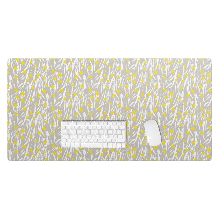 Mapa de birou, Wallfluent, Model de crenguta florala, Gri, 100x50 cm, 010250300020100033539