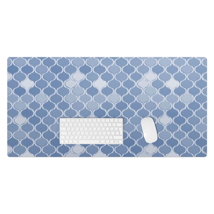 Mapa pentru birou, Wallfluent, Model geometric, Albastru, 100x50 cm, 010250300020100033548