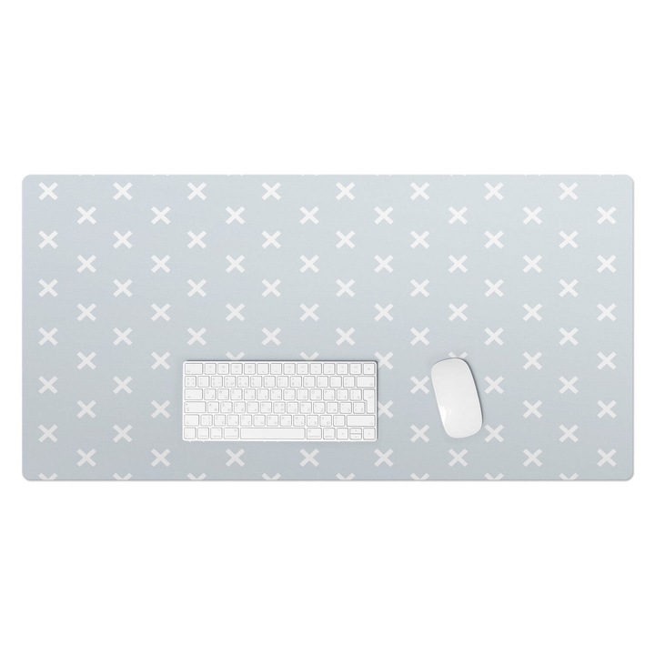 Mapa pentru birou, Wallfluent, Cruci pe fundal, Gri, 100x50 cm, 010250300020100057142