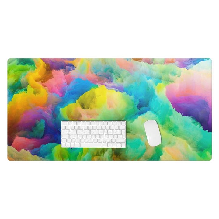 Mapa pentru birou, Wallfluent, Nori colorati, Multicolor, 100x50 cm, 010250300020100074660