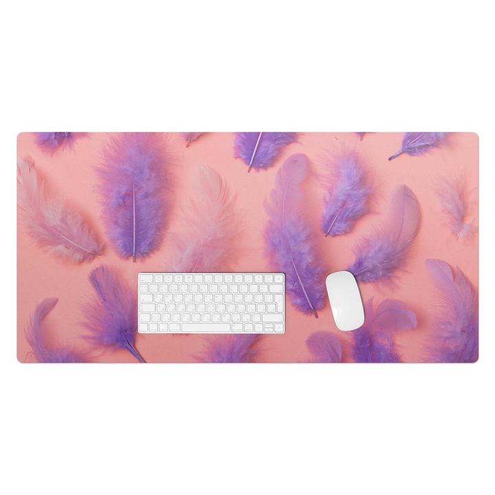 Mapa de birou, Wallfluent, Pene pe un fundal pastel, Violet, 100x50 cm, 010250300020100075198