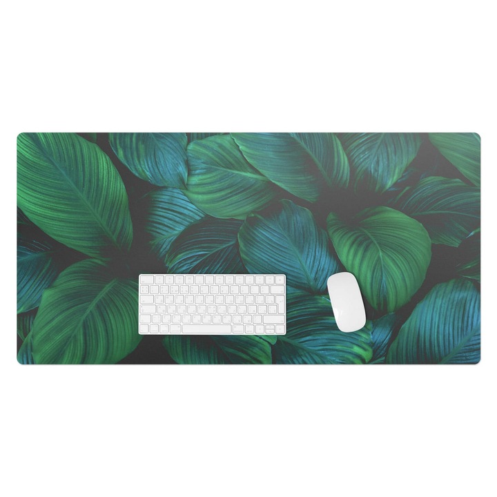 Mapa birou, Wallfluent, Frunze tropicale, Verde, 100x50 cm, 010250300020100049162