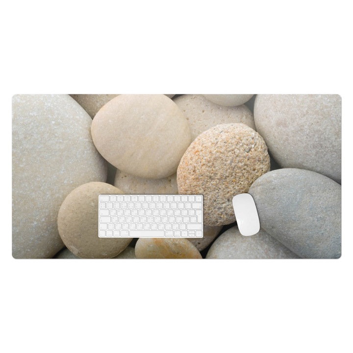 Mapa birou, Wallfluent, Pietre netede, Bej, 100x50 cm, 010250300020100077146