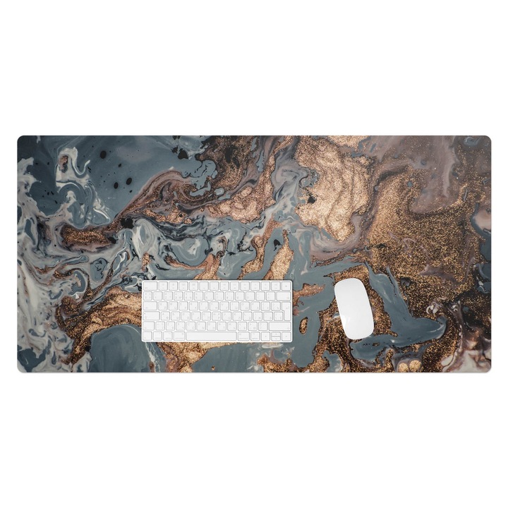 Mapa pentru birou, Wallfluent, Vortex abstract, Gri, 100x50 cm, 010250300020100077332