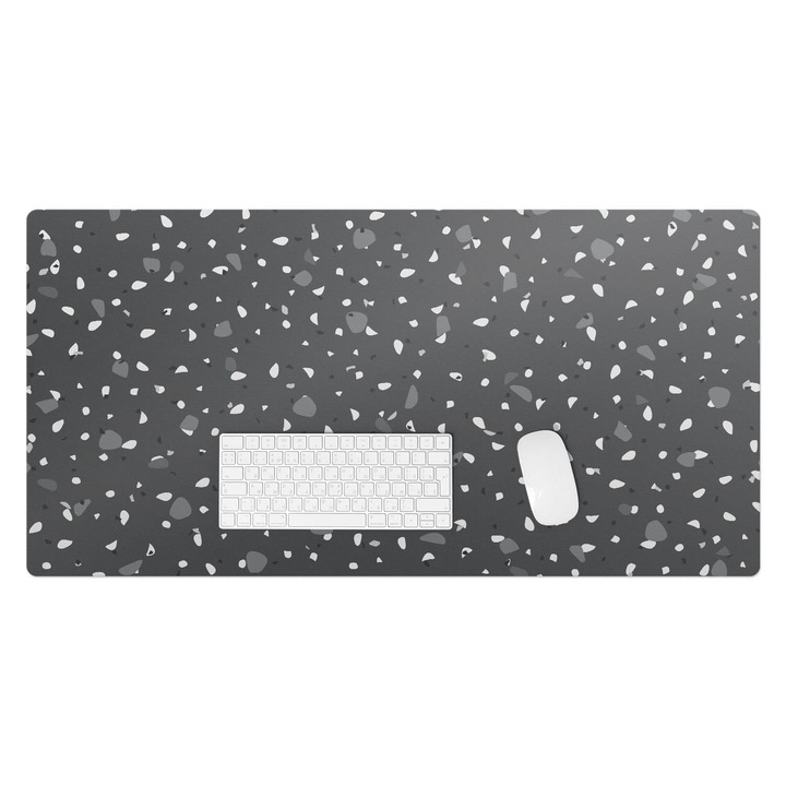 Mapa de birou, Wallfluent, Particule de terrazzo, Gri, 100x50 cm, 010250300020100077440