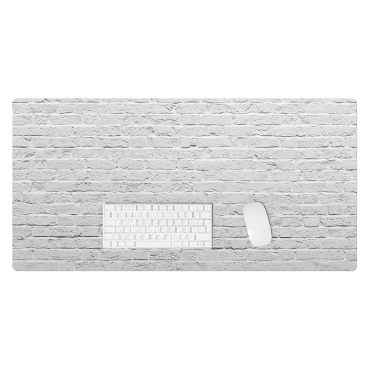 Mapa birou, Wallfluent, Zid de caramida, Alb, 100x50 cm, 010250300020100088245