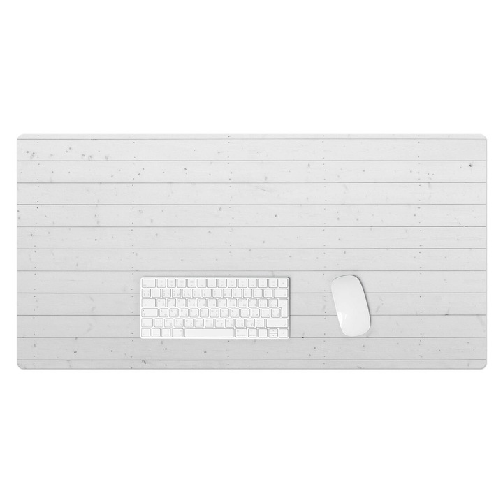 Protectie birou, Wallfluent, Scanduri de lemn, Alb, 100x50 cm, 010250300020100088506