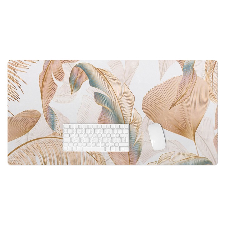 Protectie birou, Wallfluent, Frunze delicate, Bej, 100x50 cm, 010250300020100088311