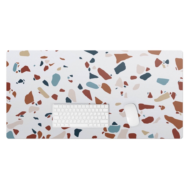 Mapa birou, Wallfluent, Mozaic de pietricele, Multicolor, 100x50 cm, 010250300020100077410