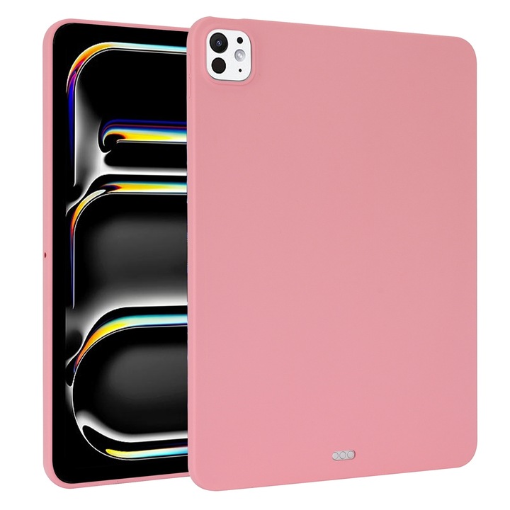 Husa tableta compatibila cu iPad Pro 13, Skin-friendly TPU, Roz