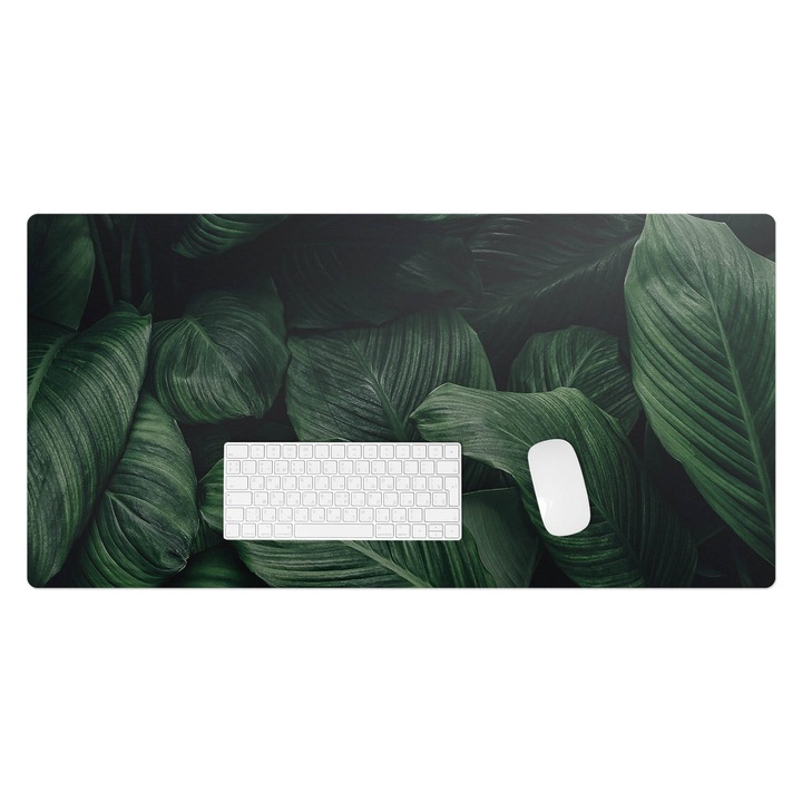 Mapa de birou, Wallfluent, Frunze tropicale, Verde, 100x50 cm, 010250300020100088466