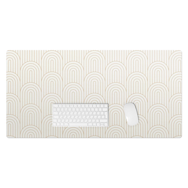 Mapa pentru birou, Wallfluent, Model retro arcuit, Bej, 100x50 cm, 010250300020100282507