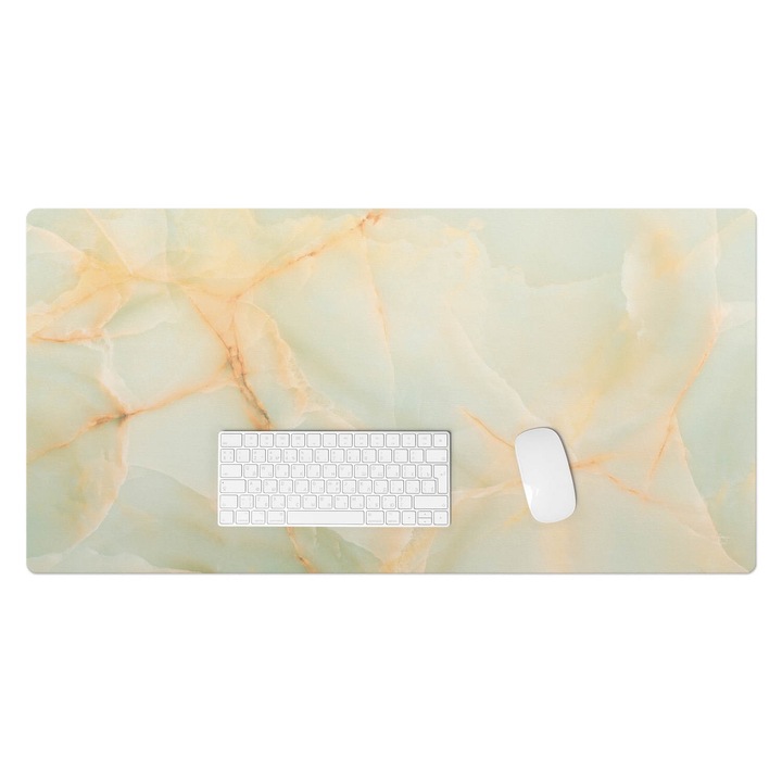 Mapa de birou, Wallfluent, Vene de marmura, Cremos, 100x50 cm, 010250300020100282618