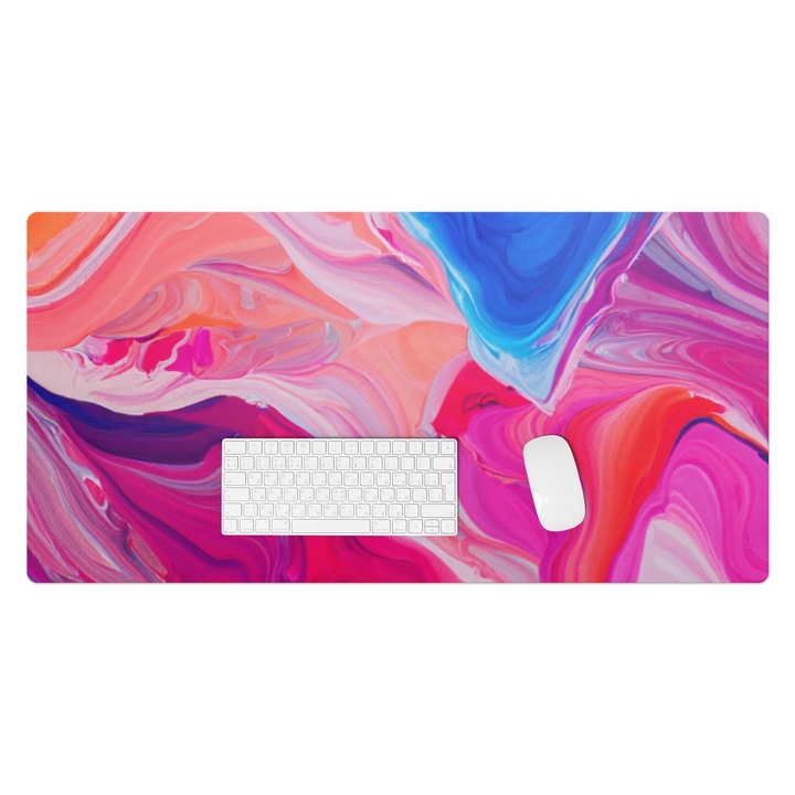 Mapa birou, Wallfluent, Abstractii colorate, Roz, 100x50 cm, 010250300020100282567