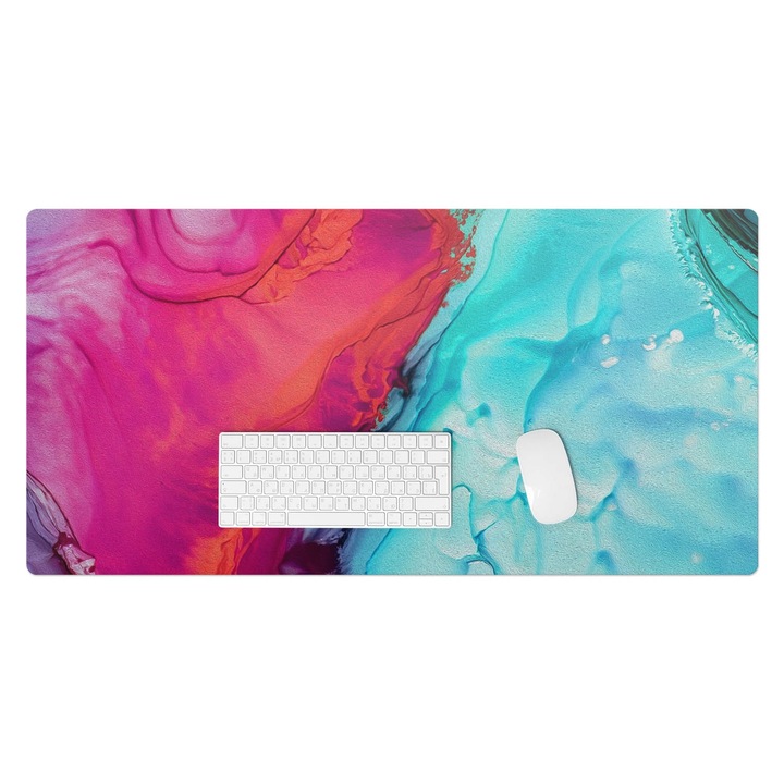 Protectie birou, Wallfluent, Val abstracta, Multicolor, 100x50 cm, 010250300020100282566