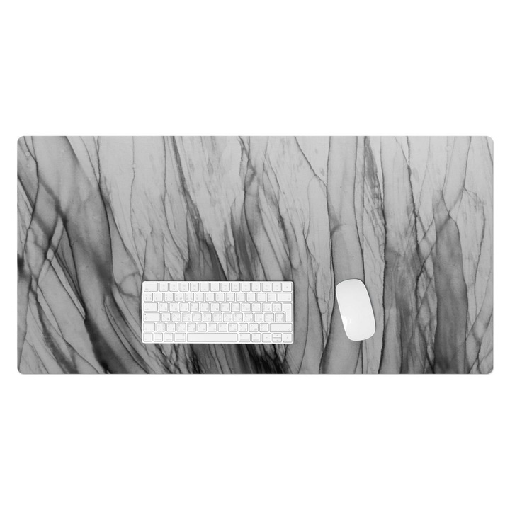 Irodai asztal alátét, Wallfluent, Absztrakt csíkok, Szürke, 100x50 cm, 010250300020100282659