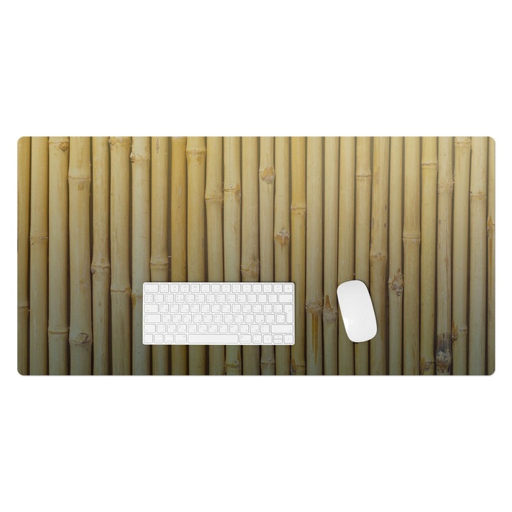 Mapa de birou, Wallfluent, Model de bambus, Bej, 100x50 cm, 010250300020100282489