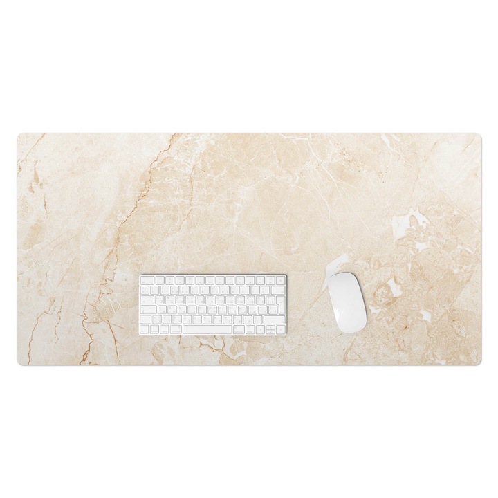 Mapa birou, Wallfluent, Vene de marmura, Bej, 100x50 cm, 010250300020100282603