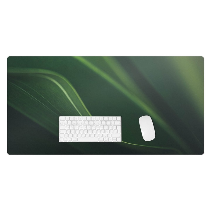 Mapa birou, Wallfluent, Prim-plan cu frunze, Verde, 100x50 cm, 010250300020100282817