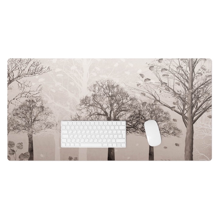 Íróasztal könyökalátét, Wallfluent, Fás benyomás, Bézs, 100x50 cm, 010250300020100282772