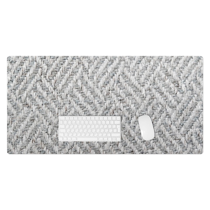 Mapa pentru birou, Wallfluent, Tesatura tip tesatura, Gri, 100x50 cm, 010250300020100282822