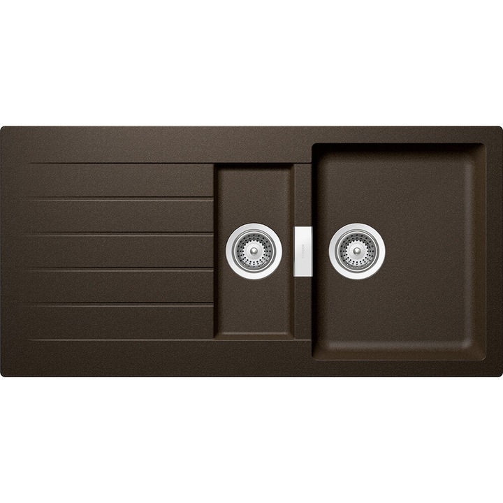 Chiuveta granit Schock Signus D-150 Bronze, 1000 x 500 mm, adancime cuva 195 mm, reversibila, montare pe blat
