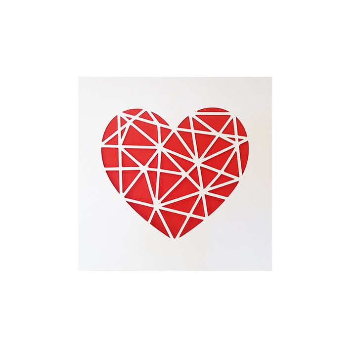 Поздравителна картичка My Heart red