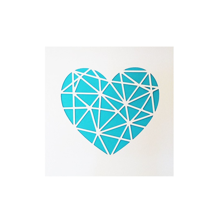 Поздравителна картичка My Heart blue