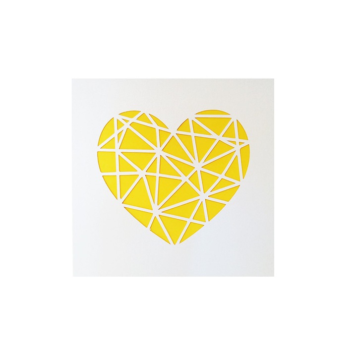 Поздравителна картичка My Heart yellow