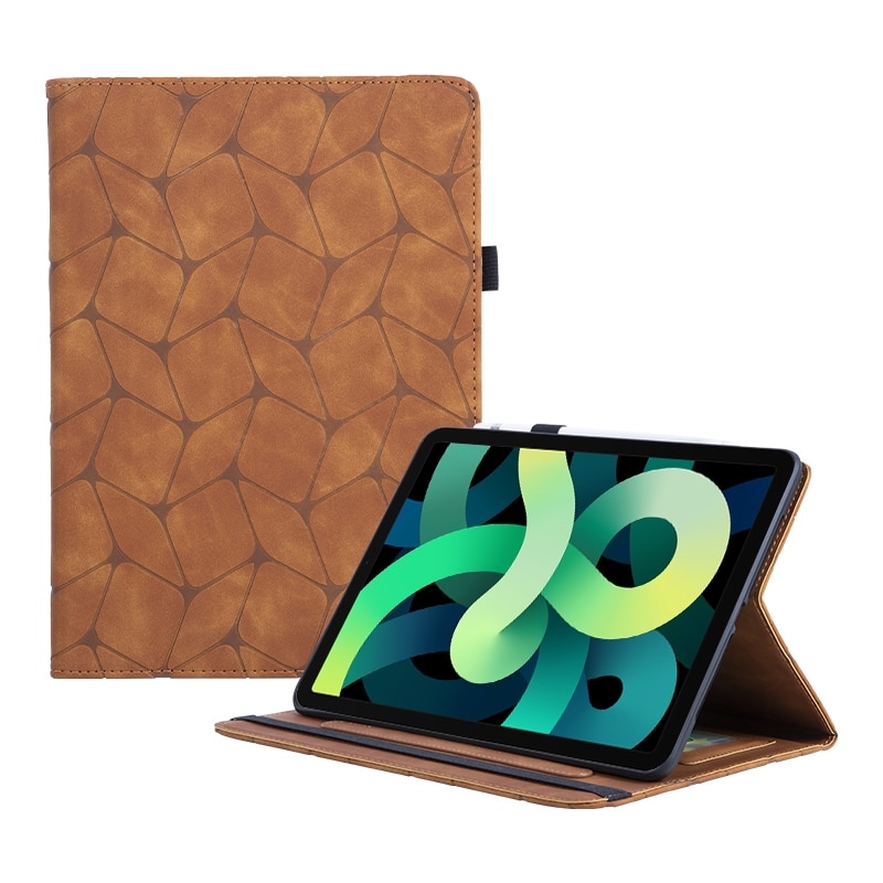 Husa tableta compatibila cu iPad Air 2024, Geometric, Leather, Brown