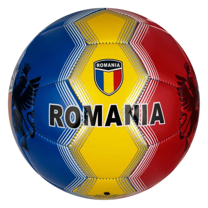 Románia futballlabda egyedi modell, 5-ös méretű, tartós anyag, vonzó design, ideális szintetikus és természetes pályákra